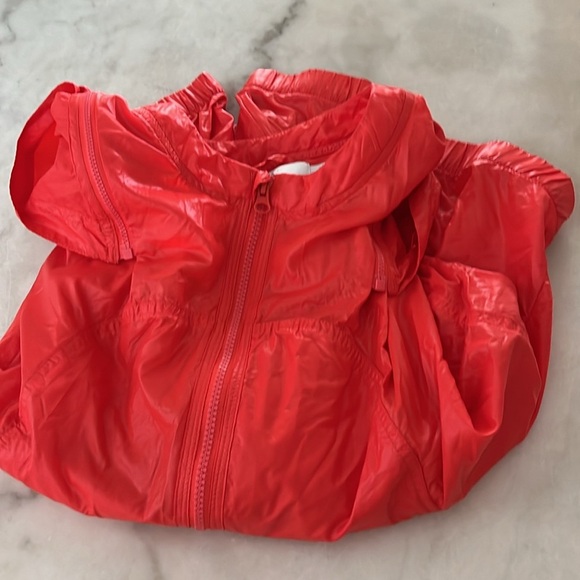 Stella McCartney By Adidas Orange Red Jacket Sz M Oversized Zip Jacket - Picture 16 of 16